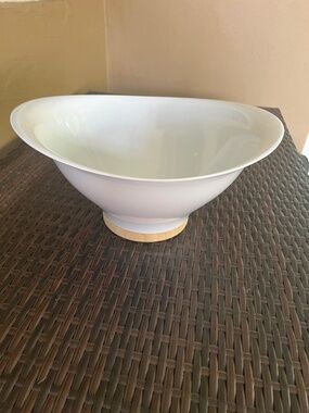 Quirky Multi-Purpose Strainer Colander Serving Bowl W/ Sealed Bamboo Base